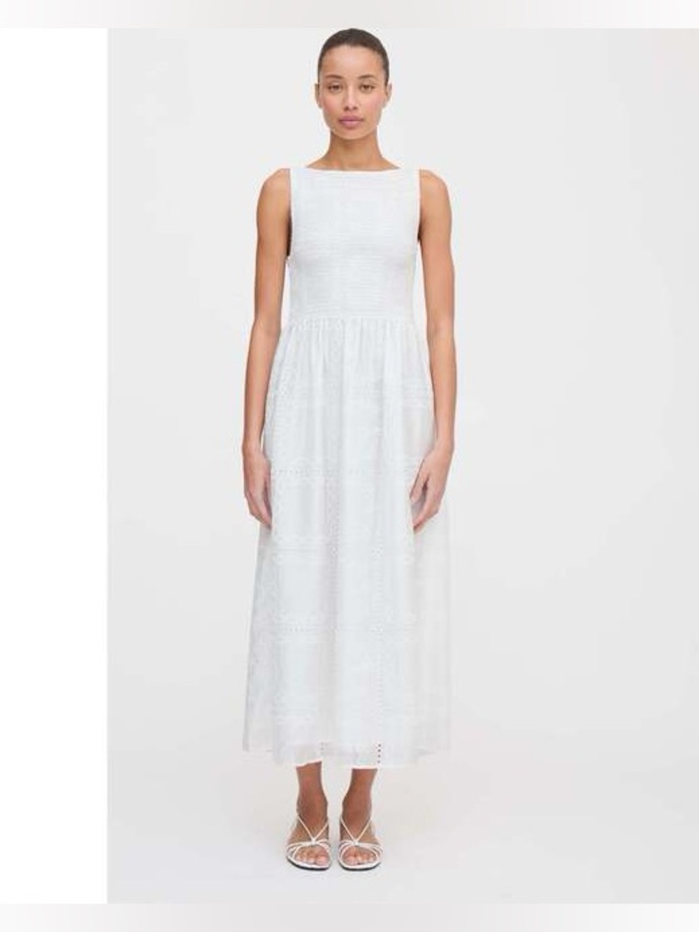 The Cosima Nap Dress, White Patchwork Organza, NWT, sz XXS